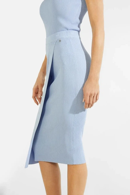 Жіноча блакитна спідниця ES YVETTE SKIRT SWTR Guess S W2GD09.Z2U00 - зображення 3