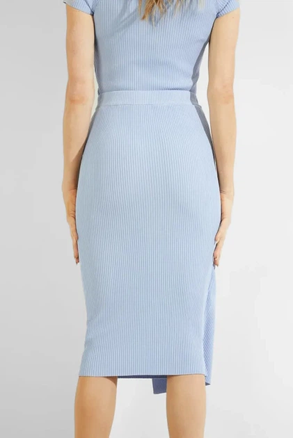 Жіноча блакитна спідниця ES YVETTE SKIRT SWTR Guess S W2GD09.Z2U00 - зображення 4