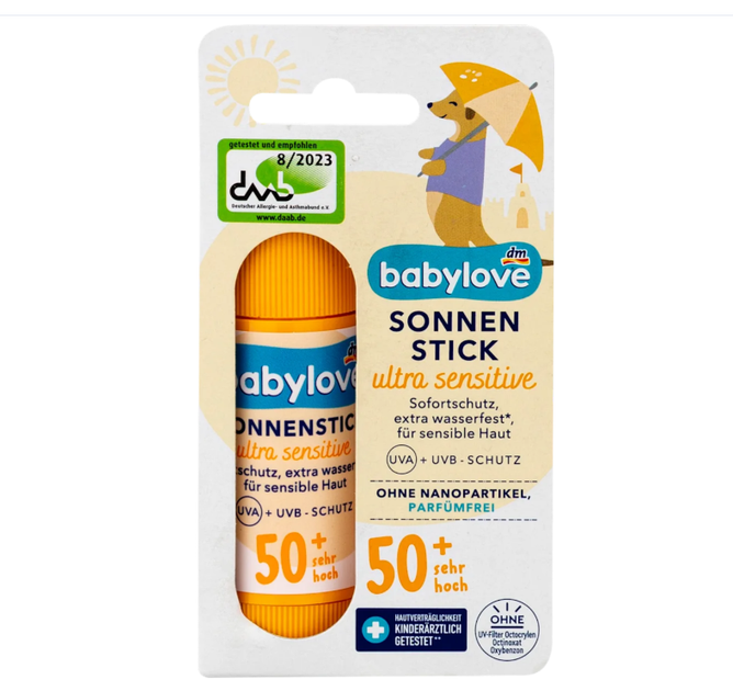 Дитячий сонцезахисний стік SPF 50+ для ультрачутливої шкіри, Babylove ultra sensitive, 20 г - Фото 1 Дитячий сонцезахисний стік SPF 50+ для ультрачутливої шкіри, Babylove ultra sensitive, 20 г - изображение 1