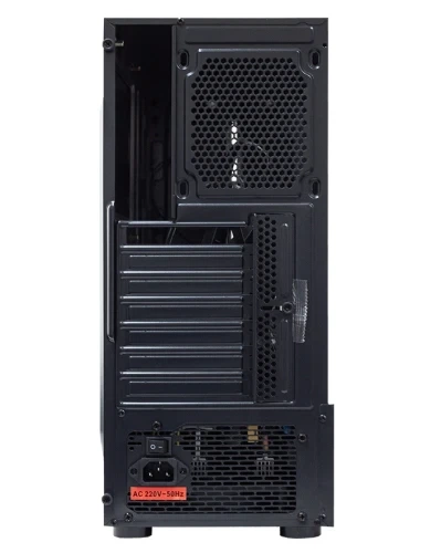 Корпус GTL Gaming 'Trooper', Black, БЖ GS600W, Mini Tower, ATX / Micro ATX / Mini ITX, 1xUSB 3.0 / 2xUSB 2.0, RGB-підсвічування, макс. CPU - 150 мм / VGA - 290 мм, бічна панель із загартованого скла (GTL1806-GS600) - изображение 4