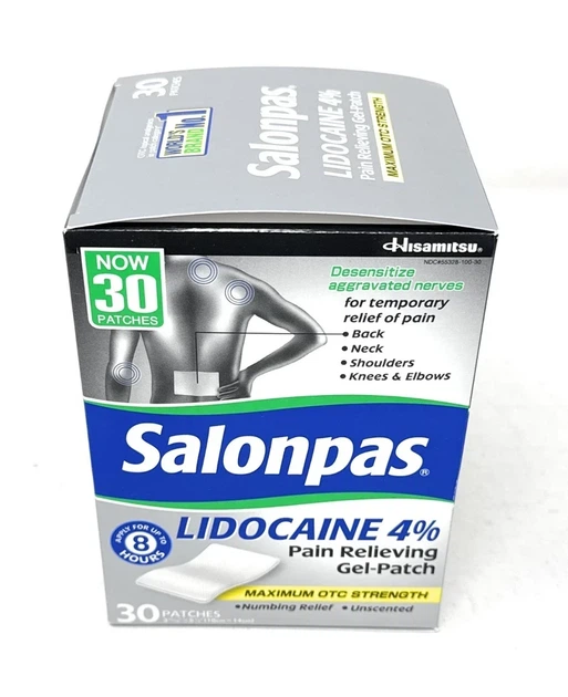 Знеболювальний гель-пластир з лідокаїном Salonpas Lidocaine 30 шт - зображення 4