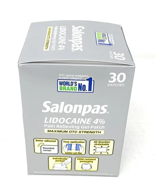 Знеболювальний гель-пластир з лідокаїном Salonpas Lidocaine 30 шт - зображення 5