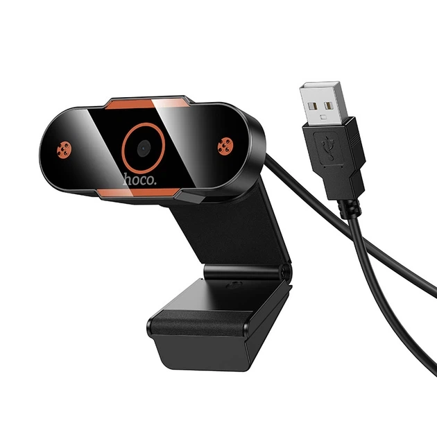 Комп'ютерна веб-камера HOCO D101 USB, 1.5 м, 720p Чорний - Фото 4 Комп'ютерна веб-камера HOCO D101 USB, 1.5 м, 720p Чорний - изображение 4