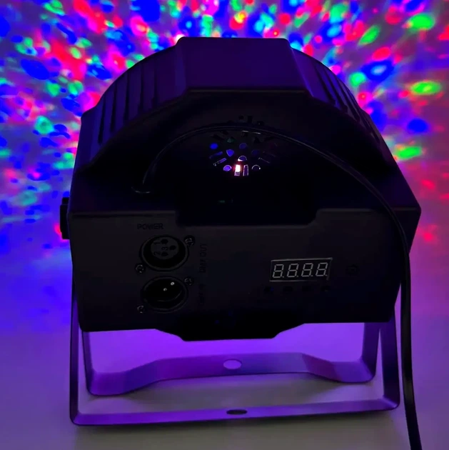 Світлодіодний LED прожектор 18W чорний для сценічного освітлення з диско кулею 130 ° 25 ° - зображення 2