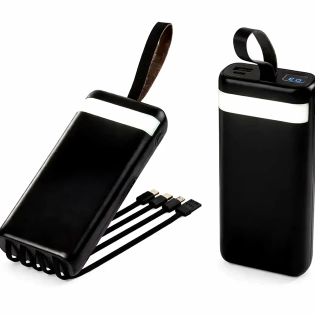 Повербанк 20000mAh із ліхтариком USB Type-C micro USB чорний iDragon KP-20 - Фото 1 Повербанк 20000mAh із ліхтариком USB Type-C micro USB чорний iDragon KP-20 - зображення 1