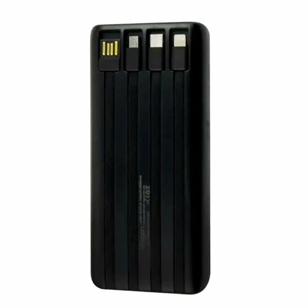 Повербанк 20000mAh із ліхтариком USB Type-C micro USB чорний iDragon KP-20 - Фото 4 Повербанк 20000mAh із ліхтариком USB Type-C micro USB чорний iDragon KP-20 - зображення 4