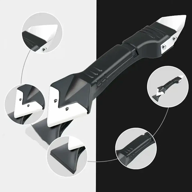 Силиконовый шпатель и скребок 19x2.8 см для удаления герметика и силикона с насадками SILICON TOWEL SCRAPPER - Фото 4 Силиконовый шпатель и скребок 19x2.8 см для удаления герметика и силикона с насадками SILICON TOWEL SCRAPPER - изображение 4