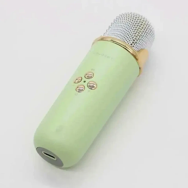 Детское караоке колонка с 2 микрофонами 3 Вт Bluetooth USB розовая для вечеринок и концертов - изображение 7
