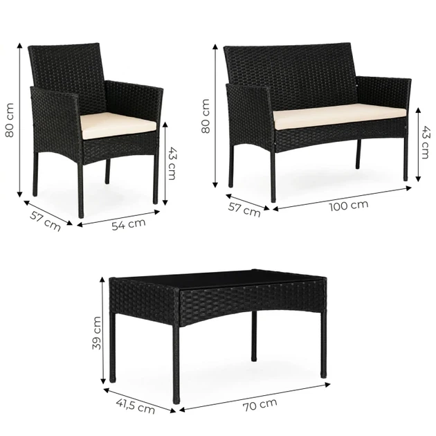 Набір садових меблів ModernHome by Multistore ESO-F574-1-3 - зображення 9