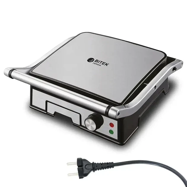 Электрический контактный гриль 3000Вт, BBQ BITEK BT-2687 / Прижимной электрогриль с регулировкой температуры - Фото 2 Электрический контактный гриль 3000Вт, BBQ BITEK BT-2687 / Прижимной электрогриль с регулировкой температуры - изображение 2
