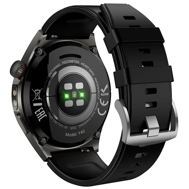 Смарт-годинник Hoco Y40 Smart sports watch (call version) Black - изображение 3