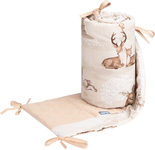 Ochraniacz do łóżeczka Sensillo Muslin Zagajnik Brązowy (5908310398747) - obraz 2