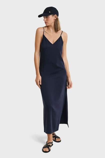Жіноча темно-синя сукня SLIP DRESS Gant 32 4503383 - Фото 1 Жіноча темно-синя сукня SLIP DRESS Gant 32 4503383 - изображение 1