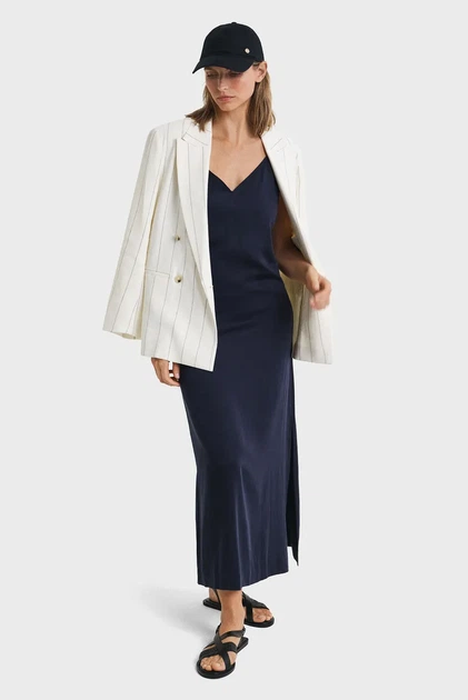 Жіноча темно-синя сукня SLIP DRESS Gant 40 4503383 - изображение 3