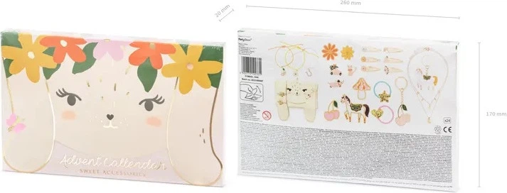 Adwentowy kalendarz świąteczny PartyDeco Organizer i 23 elementy wypełnienia 24 x 44 cm (5900779192331) - obraz 4