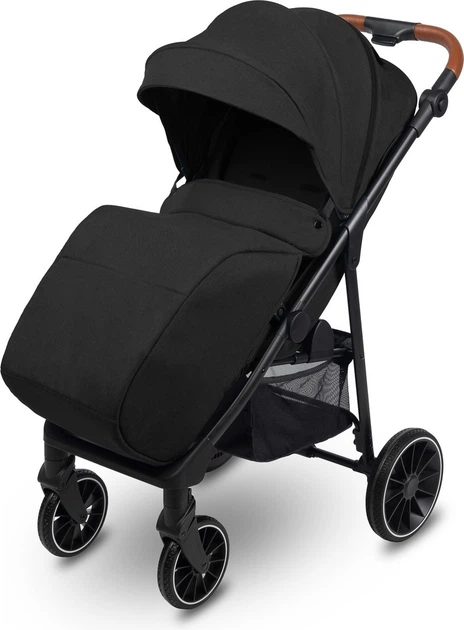 Wózek spacerowy Caretero Elma Lekki czarny 86 x 56 x 110 cm (5908310397191) - obraz 3