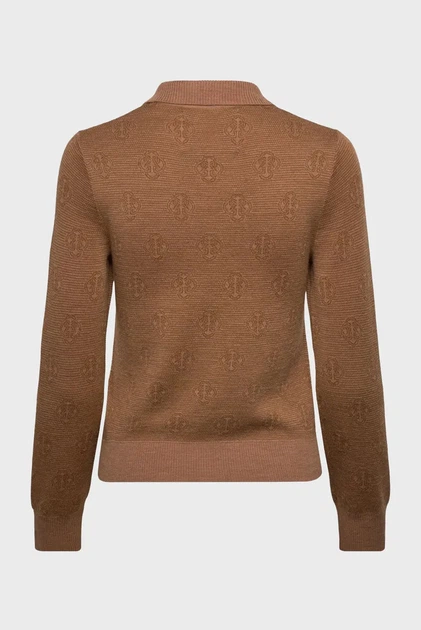 Жіноче бежеве вовняне поло MONOGRAM Gant S 4805400 - изображение 2