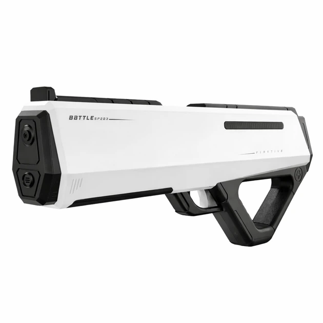 Elektryczny pistolet na wodę LEAN Toys Battle Pro 400 ml Biały 763905 (5905991092285) - obraz 2