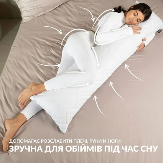 Подушка с наволочкой Дакимакура 40х140 см IDEIA NORDIC COMFORT+, серая - изображение 3