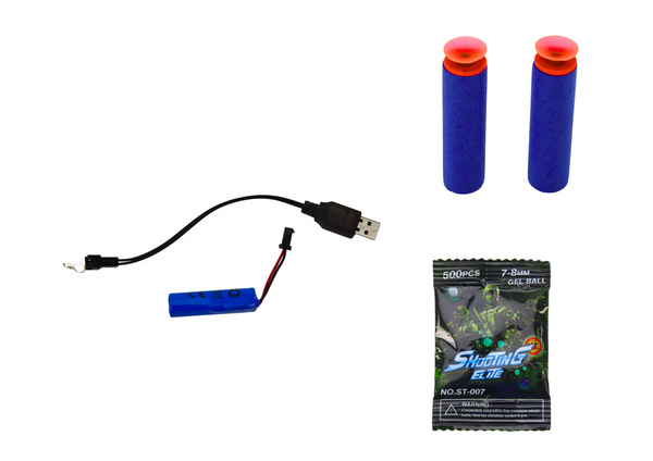Pistolet elektryczny LEAN Toys 2w1 na kulki wodne i strzałki z przyssawkami Zielone graffiti 550958 (5905515352109) - obraz 4