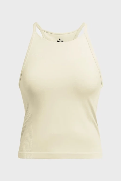 Жіночий бежевий топ Vanish Elite Seamless Tank Under Armour SM 1383652-273 - зображення 5
