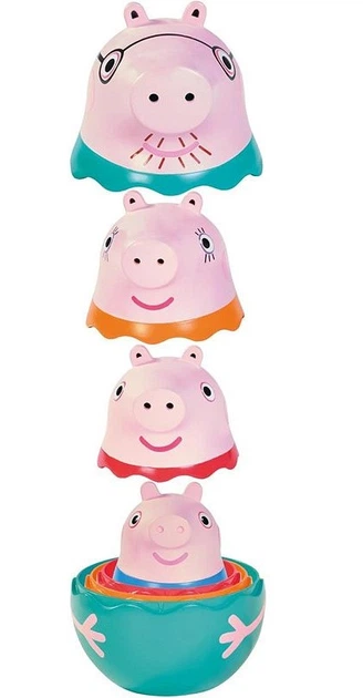 Zestaw zabawkowy do kąpieli Tomy Świnka Peppa Matrioszka (E73526/6) (5011666735262) - obraz 2