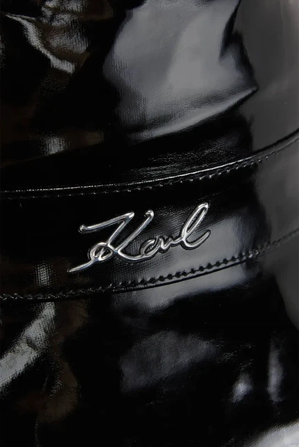 Жіноча чорна панама SIGNATURE Karl Lagerfeld OS 236W3417 - Фото 4 Жіноча чорна панама SIGNATURE Karl Lagerfeld OS 236W3417 - изображение 4