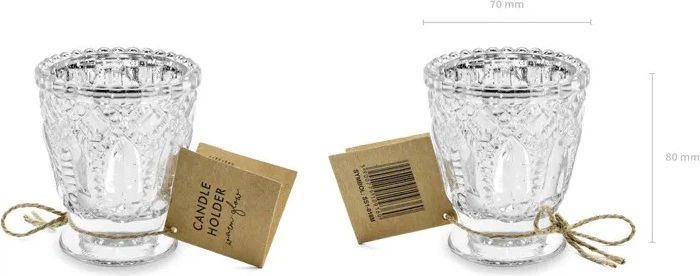 Świecznik PartyDeco 7 x 8 cm srebny 4 szt. (5900779111820) - obraz 2