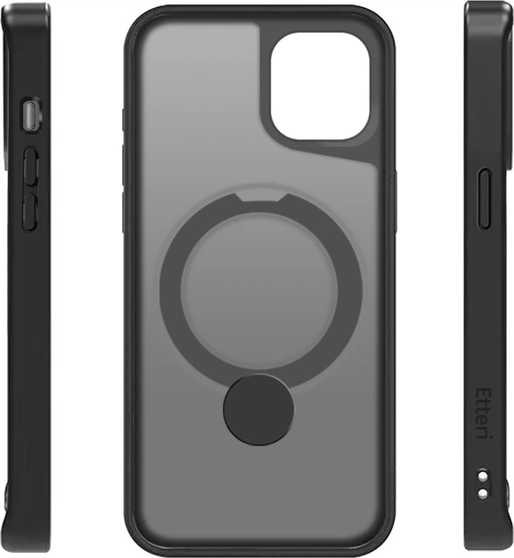 Чохол Etteri Matt Mag Ring для Apple iPhone 13 Black (5906961960382) - зображення 4