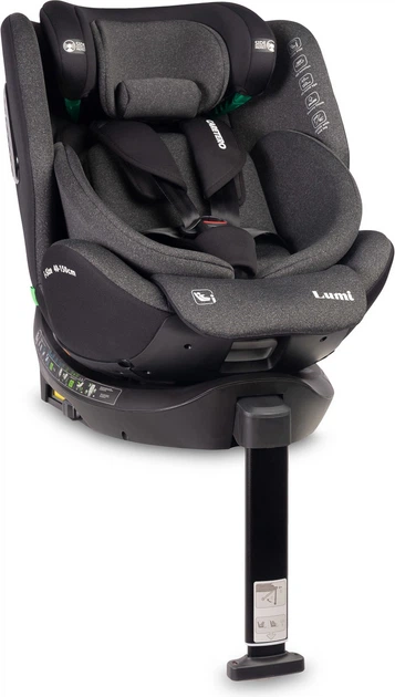 Автокрісло Caretero Lumi I-Size Isofix обертове темно-сіре 40–150 см (5903076322890) - зображення 12