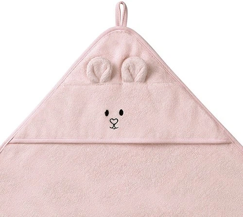 Рушник дитячий BabyOno бамбуковий з капюшоном рожевий 100x100 см (5901435418000) - зображення 2