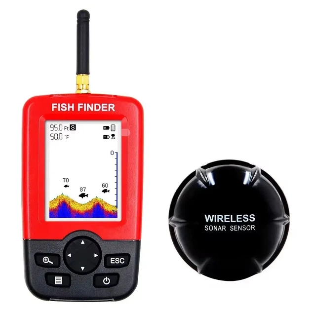 Бездротовий ехолот LUCKY Fish Finder XJ-01 з кольоровим LCD-дисплеєм, портативний бездротовий Ехолот - Фото 2 Бездротовий ехолот LUCKY Fish Finder XJ-01 з кольоровим LCD-дисплеєм, портативний бездротовий Ехолот - зображення 2
