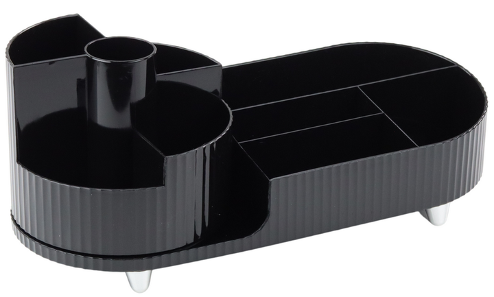 Organizer LEAN Toys Wielofunkcyjny — Obrotowy Pojemnik na Kosmetyki i Biurko Czarny (5905991041115) - obraz 2