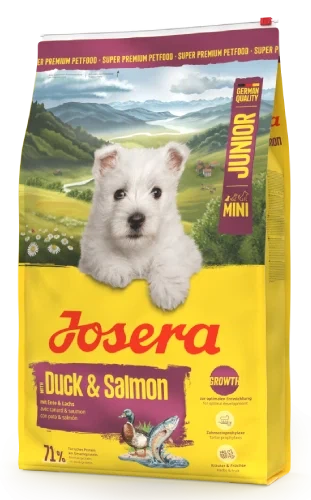 Сухой корм Josera Mini Junior Duck & Salmon Для оптимального выращивания маленьких пород с 6-й недели жизни 3 кг (87617) - Фото 1 Сухой корм Josera Mini Junior Duck & Salmon Для оптимального выращивания маленьких пород с 6-й недели жизни 3 кг (87617) - изображение 1