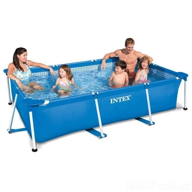 Каркасный бассейн Intex 28272 синий с чашей из ПВХ 300×200×75 см прямоугольный (21-9-28272) - изображение 2