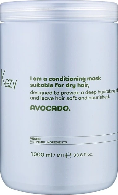 Маска з авокадо для сухого волосся Kezy Avocado Mask 1000 мл - Фото 1 Маска з авокадо для сухого волосся Kezy Avocado Mask 1000 мл - зображення 1