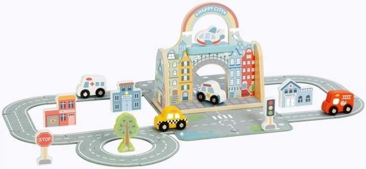 Zestaw samochodów z torbą Tooky Toy Mini miasto TP536 (6976831554866) - obraz 3