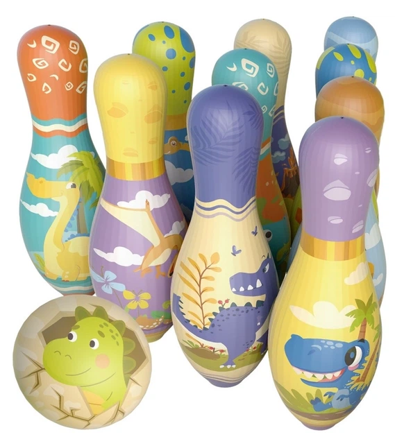 Gra Zręcznościowa Woopie Kręgle miękkie Dinozaury 12 elementów (56973) (5906280656973) - obraz 2