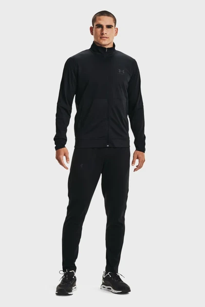 Чоловіча чорна кофта UA PIQUE TRACK JACKET Under Armour SM 1366202-001 - зображення 2