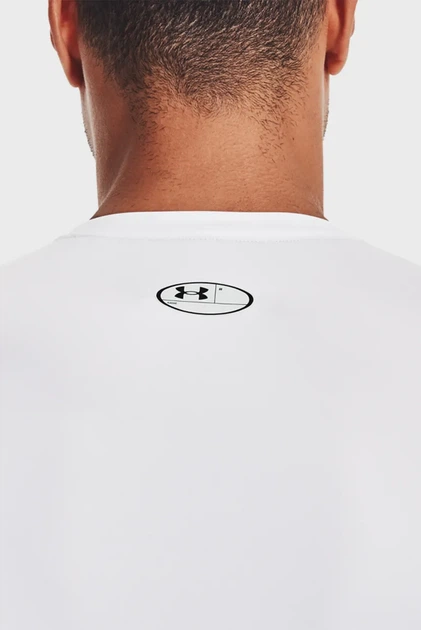 Чоловічий білий лонгслів UA HG Armour Comp Under Armour XL 1361524-100 - изображение 4