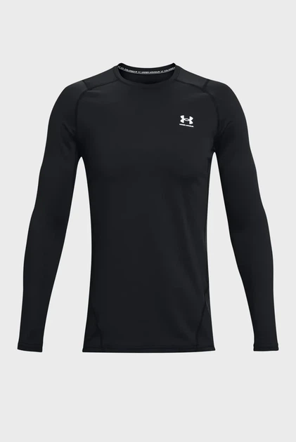 Чоловічий чорний термореглан UA CG Armour Fitted Crew Under Armour L 1366068-001 - зображення 5