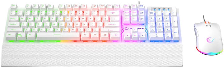 Комплект дротовий Rampage Fortuna USB White (KM-RX7WHITE) - зображення 3