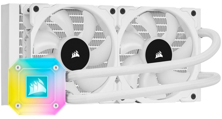 Система рідинного охолодження Corsair iCUE H100i Elite Capellix RGB White (CW-9060050-WW) b10 - зображення 2