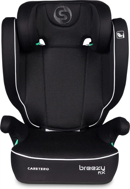 Fotelik samochodowy Caretero Breezy Fix I-Size Isofix czarny 100–150 cm (5903076323583) - obraz 3