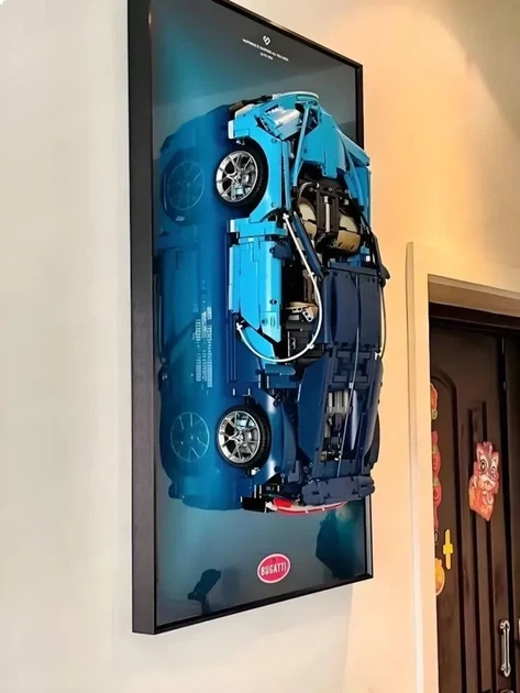 Рамка на стіну для конструктора 80x50 см Арт тримач LEGO Technic Bugatti Chiron (42083) Бугатті Широн - Фото 2 Рамка на стіну для конструктора 80x50 см Арт тримач LEGO Technic Bugatti Chiron (42083) Бугатті Широн - зображення 2