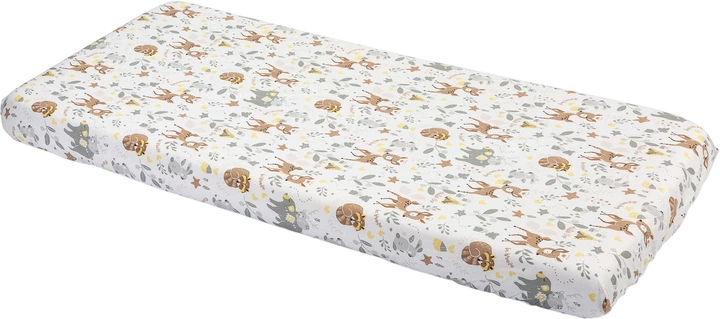 Дитяче простирадло Sensillo Лісові пригоди 60x120 см біле (5908310388496) - зображення 2