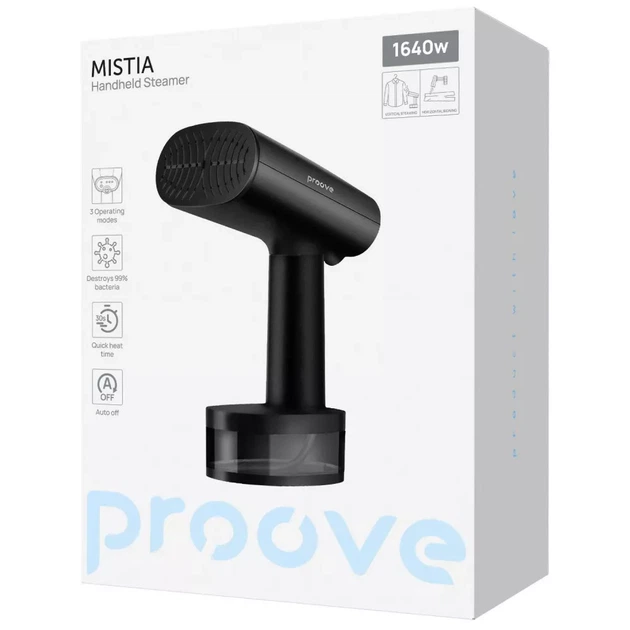 Відпарювач Proove Mistia (1640W) Чорний - Фото 2 Відпарювач Proove Mistia (1640W) Чорний - изображение 2