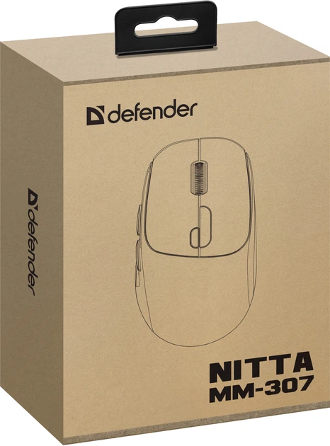 Mysz Defender Nitta MM-307 Wireless/Bluetooth White (4745090825459) - obraz 6