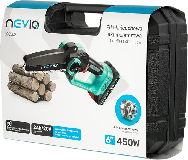 Акумуляторна ланцюгова пила NEVIQ 6" L06302 NEVPIL47600 (5907512876206) - зображення 2