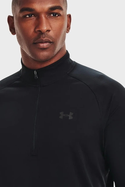Чоловічий чорний лонгслів UA Tech 2.0 1/2 Zip Under Armour S 1328495-001 - изображение 4